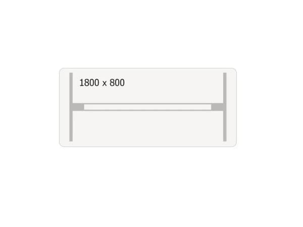 Lyft-/sänkbart bord DNA 180x80 cm vit 2-benig/vit