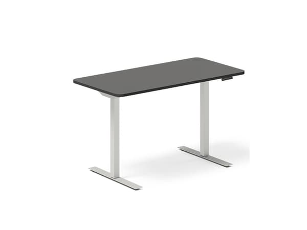 Lyft-/sänkbart bord DNA, antracit 1200x800 mm 2-benigt/vit