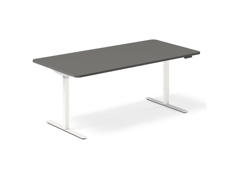 Hæve-sænkebord DNA, Antracit 1800x800 mm 2-ben/Hvid