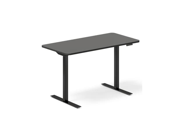 Lyft-/sänkbart bord DNA, antracit 1200x600 mm 2 ben/Svart