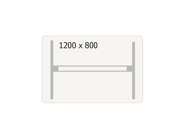 Hæve-sænkebord DNA, Antracit 1200x800 mm 2-ben/Sort