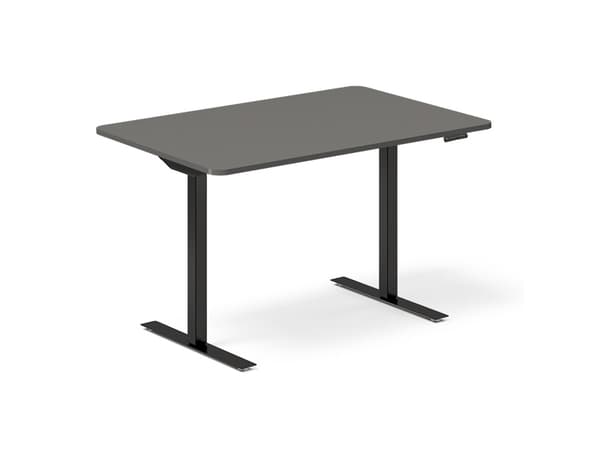 Lyft-/sänkbart bord DNA, antracit 1200x800 mm 2 ben/Svart