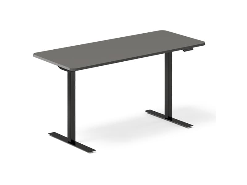 Hæve-sænkebord DNA, Antracit 1400x600 mm 2-ben/Sort