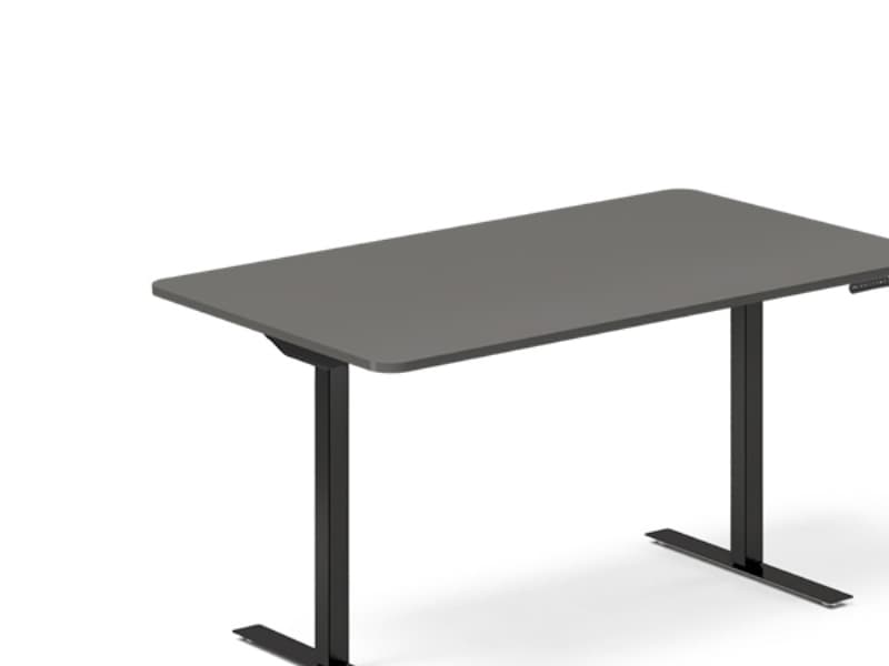 Hæve-sænkebord DNA, Antracit 1400x800 mm 2-ben/Sort