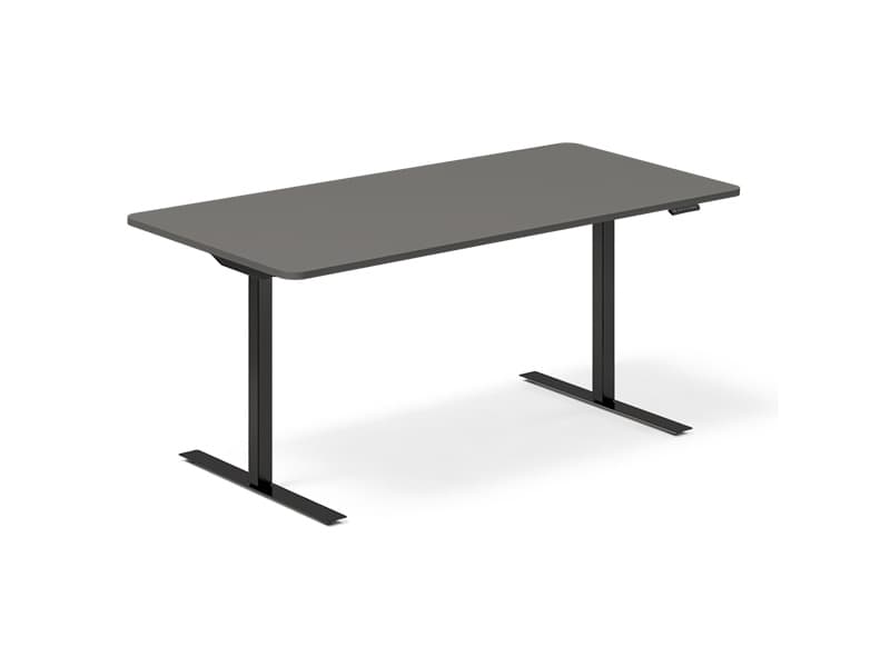Hæve-sænkebord DNA, Antracit 1600x800 mm 2-ben/Sort