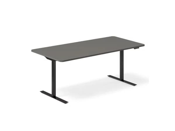 Lyft/sänkbart bord DNA 180x80 cm Antracit 2-benig/svart