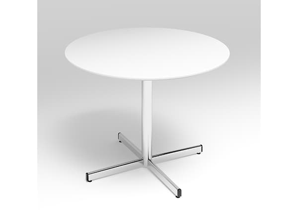Bord Cruzo Ø1200 mm, Hvid med sort understel