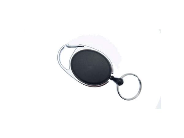 Yo-Yo nøglesnor NN sort m/krog og wire 10stk/pak