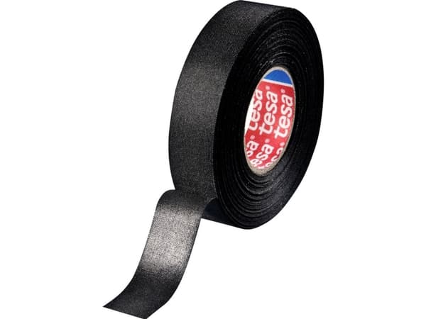 tesa 51025-00002-10 Tekstiltape Sort (L x B) 25 m x 19 mm 1 stk