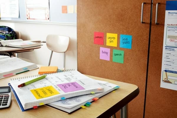 Post-It 7100234249, Torg, Blå, Grön, Rosa, Gul, papper, 76 mm, 76 mm, 90 ark