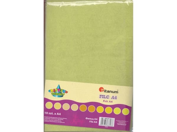 Titanum Felt A4 Yellow tone. 10 pieces. 345270 - WIKR-1027564