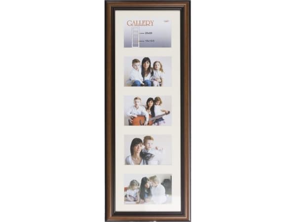 Ramka Victoria Collection Photo frame Ema Gallery 20x60/5/10x15, brown (VF3969)