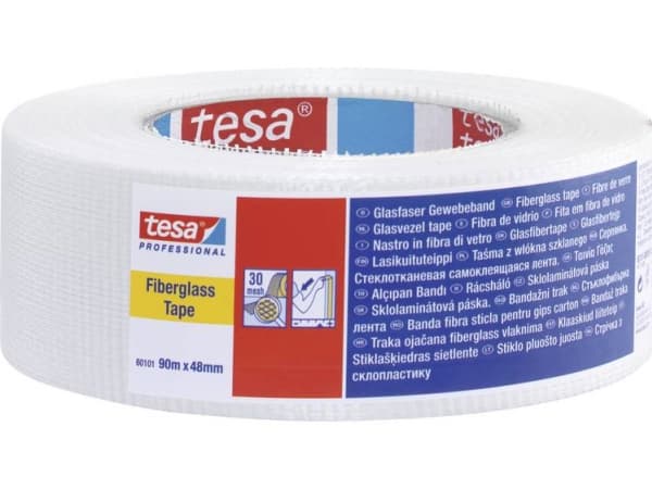 tesa 60101-00002-00 Tekstiltape tesa® Professional Hvid (L x B) 90 m x 48 mm 1 stk