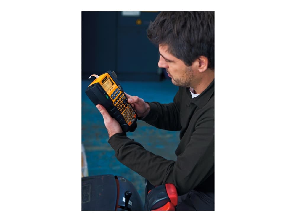 DYMO Rhino 5200 Hard Case Kit - Etikettskrivare - svartvit - termisk överföring - Rulle (1,9 cm) - kniv