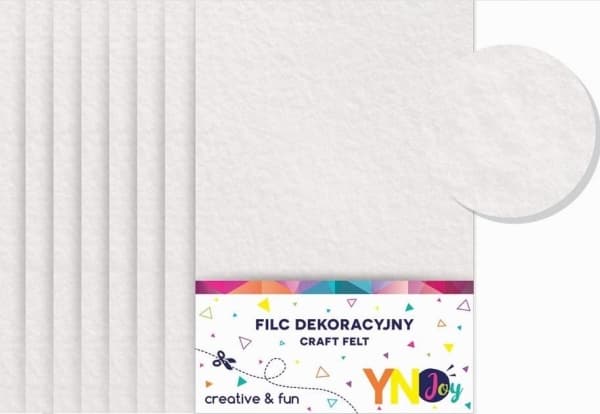 Noster Hvit dekorativ filt YNJ NOSTER