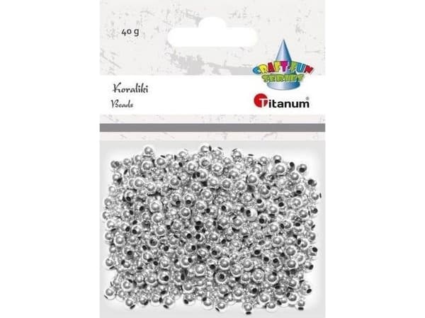 Titanum plastpärlor 40g silver