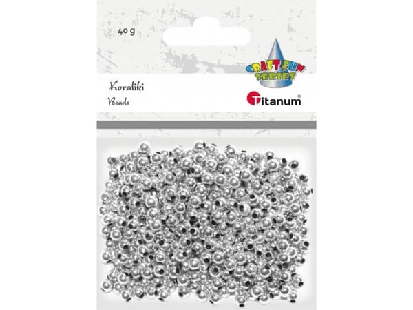 Titanum plastpärlor 40g silver