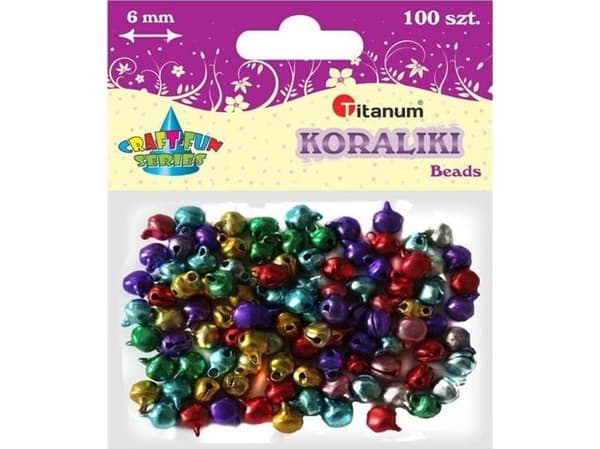Metallklockor i titan, 100st, MIX 6mm, CRAFT-FUN