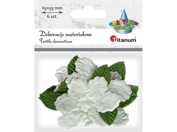 Titanum tygprydnad Gardenia blommor 6st