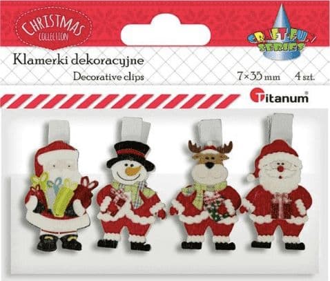 Titanum Puiset pyykkipidikkeet koristeella 4kpl