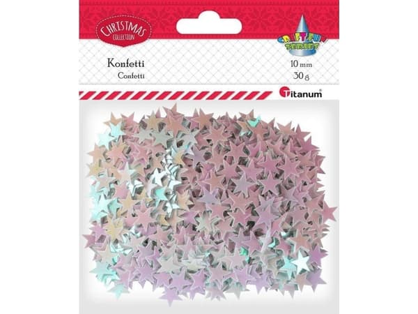 Titanum Confetti stjärnor 30g ljusrosa