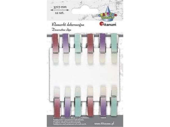 Titanum Puukoriste Klamki ombre 7x45mm mix 12kpl Titanum puukoriste Klamki ombre 7x45mm mix 12 kpl