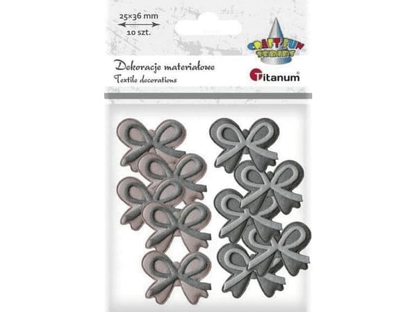Titanum kangas koriste rusetit 35x27mm mix 10kpl 10kpl