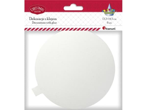 Titanum Cardboard decorations with glue Bombka 6 pcs