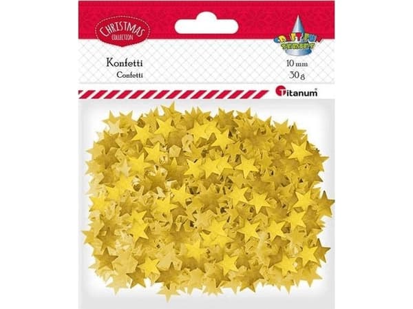 Titanum Confetti stjerner 30g gull