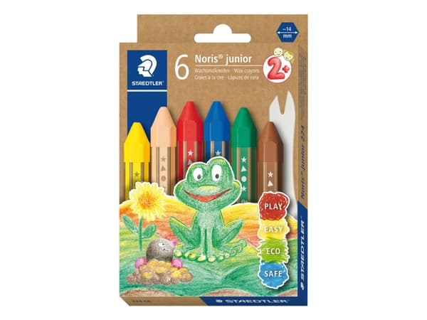Voksfarver Staedtler Noris® Junior ass. farver - (6 stk.)