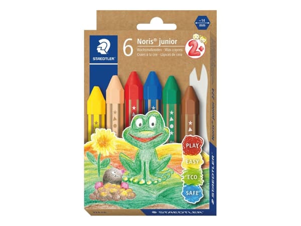 Voksfarver Staedtler Noris® Junior ass. farver - (6 stk.)