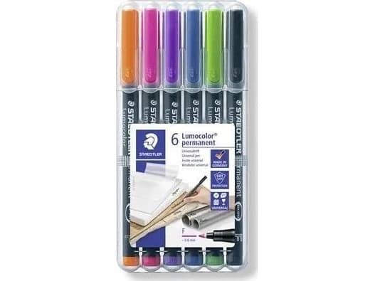 Staedtler Lumocolor® permanent 0,6 mm värit - (6 kpl)