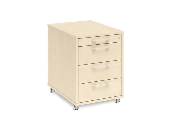 Skuffesektion DNA, 432x580x595 mm Birk, 4 skuffer