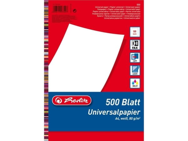 Herlitz Universalpapir A4 80g hvid - (500 ark)