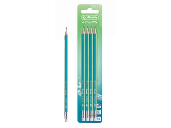 Herlitz 50033638, HB, Grønn, Sekskantet, 4 stykker