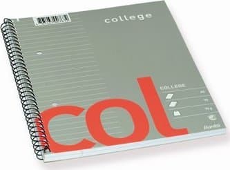 College anteckningsbok A5 Bantex COL fodrad med hål