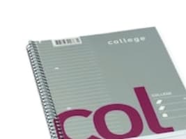 College anteckningsbok A5 Bantex COL fodrad med hål