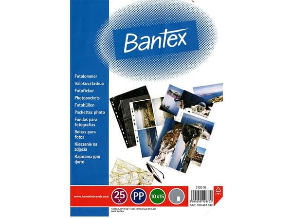 Valokuva Bantex 10x15 cm koko, läpinäkyvä - (25 kpl)