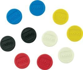 Nobo 1915297, Whiteboard-magnet, Assorterte farger, 24 mm, 16 mm, 24 mm, 120 mm