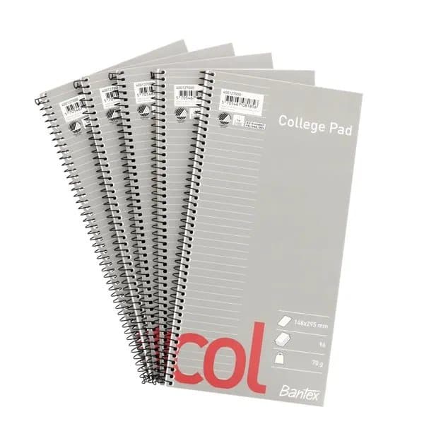 BANTEX COL KOLLEGIEBLOK, 148X295, LINJERET, UHULLET