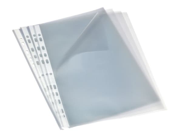Plastlommer A4 åben top/ venstre side 0,09mm 100stk/pak