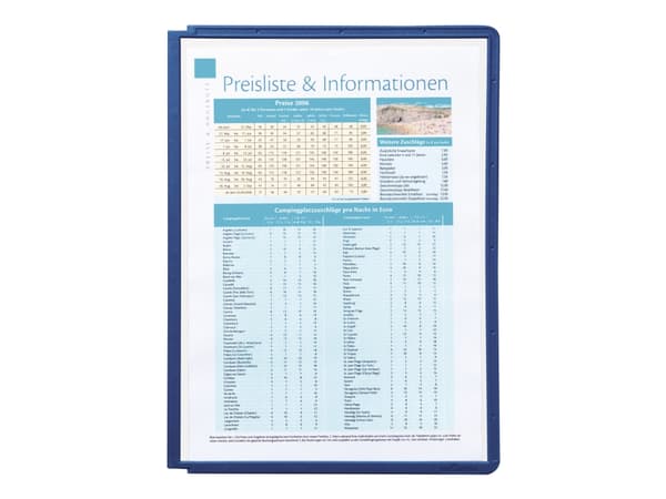 DURABLE SHERPA - Displaypanel - for A4 - mørk blå (en pakke 5) - for P/N: 5622-10, 5624-57
