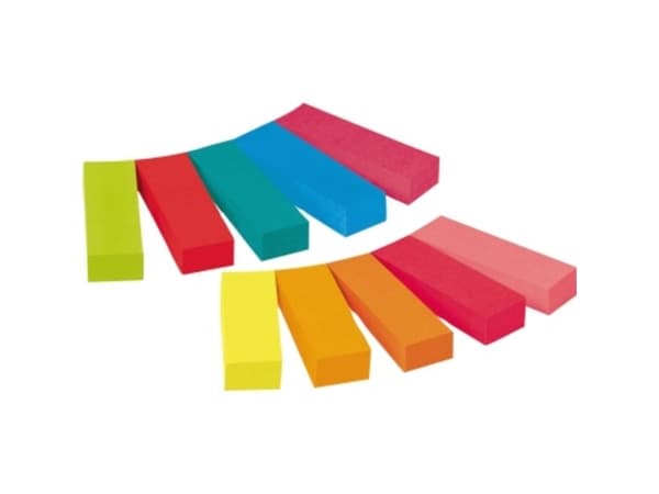 Post-it 670-10AB - Sidmarkerare - 12.7 x 47.6 mm - 500 ark (5 x 100) - sorterade ljusa färger