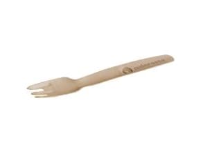 Gaffel 165 mm hårdt papir kraftig glat overflade FSC bionedbrydelig Brun,100 stk/ps - (100 stk.)