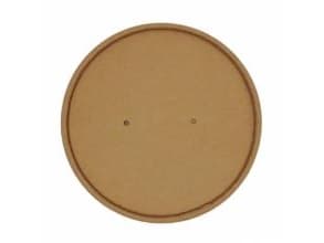 Låg Pap Ø185 mm PE-belagt m/ventilationshul Kraft Brun til salatbæger 1300 ml,6 pk x 25 stk/krt