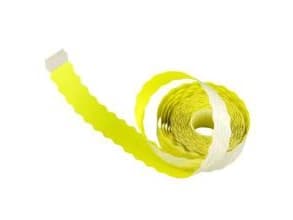 Etiket 26x12 mm Let Aftagelig Gul til Prispistol,1500 stk/rl - (1500 stk.)