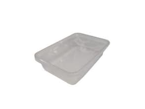 Plastbakke Nudelbakke 500ml 120x175x40mm med låg til microovn Klar,250 stk/krt