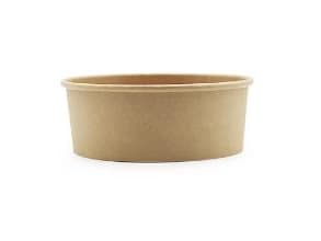 Salatbakst rund 1090 ml Ø 165 x 55 mm kraft/pe Brun, 6 stk x 50 stk/eske