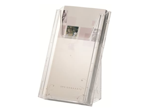 DURABLE COMBIBOXX - Literaturholder - veggmonterbar, stasjonær - for A6, 1/3 A4, 210 x 116 mm - gjennomsiktig