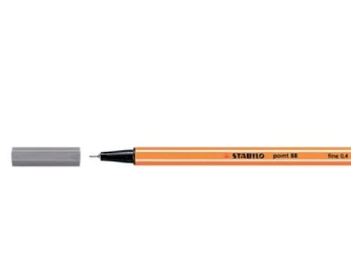STABILO point 88, Grå, Grå, Orange, Hexagonal, Metall, 0,4 mm, Tyskland